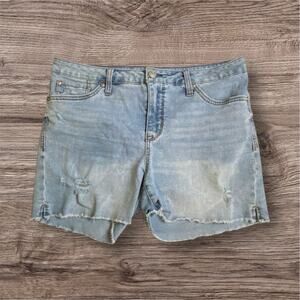 Seven Women’s Light Wash Blue Denim 4-inch Cut off Shorts Size 10